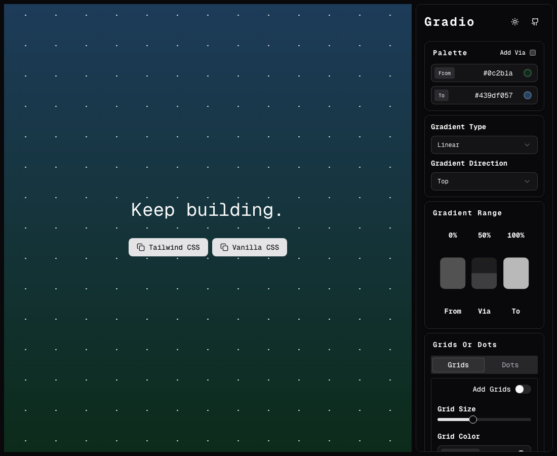 Gradio interface, view 2
